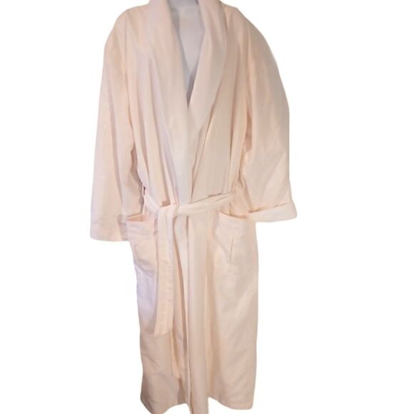- Jennifer Adams Home luxury micro fiber ivory bathrobe unisex size L - Picture 2 of 11